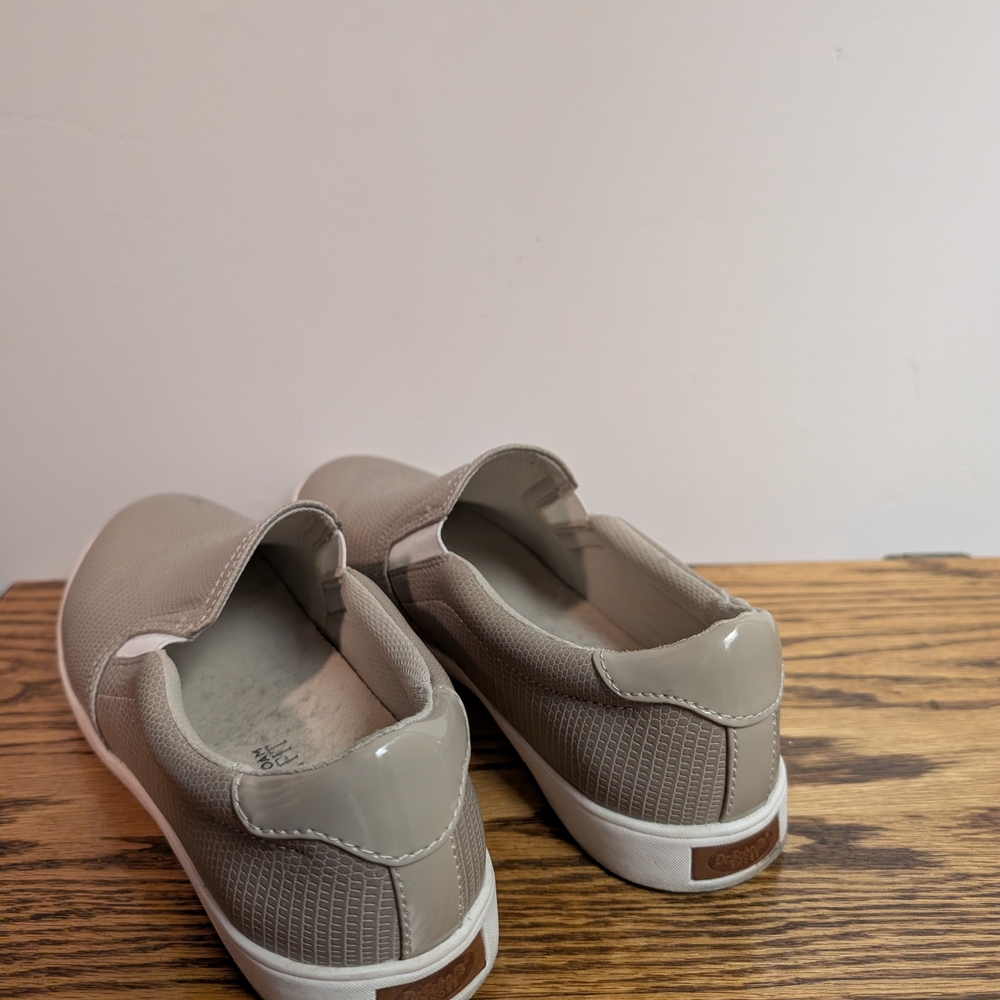 Dr. Scholl's Slip-On Sneakers Taupe and White
